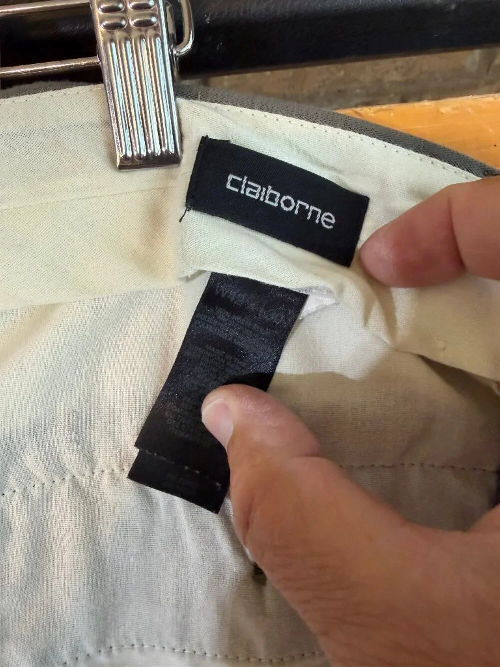 Claiborne Men's Gray Pleated Pants 42X30